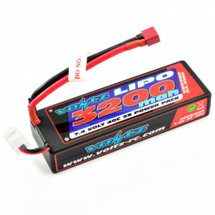 Voltz 3200Mah 2S 7.4V 40C HardCase Lipo Pötkö Akku Pack