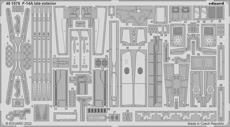 1/48 F-14A late exterior set for TAMIYA kit