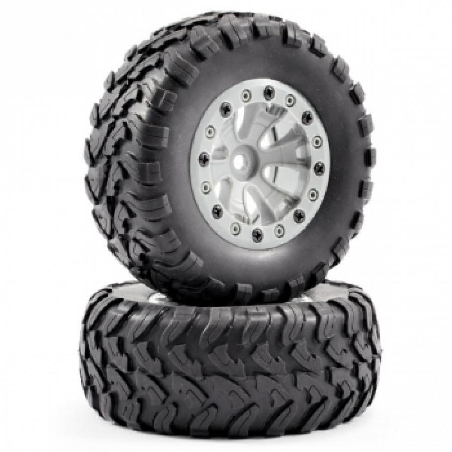 FASTRAX 1:10 SC SABRE TYRE ON BEADLOCK WHEELS (12MM)