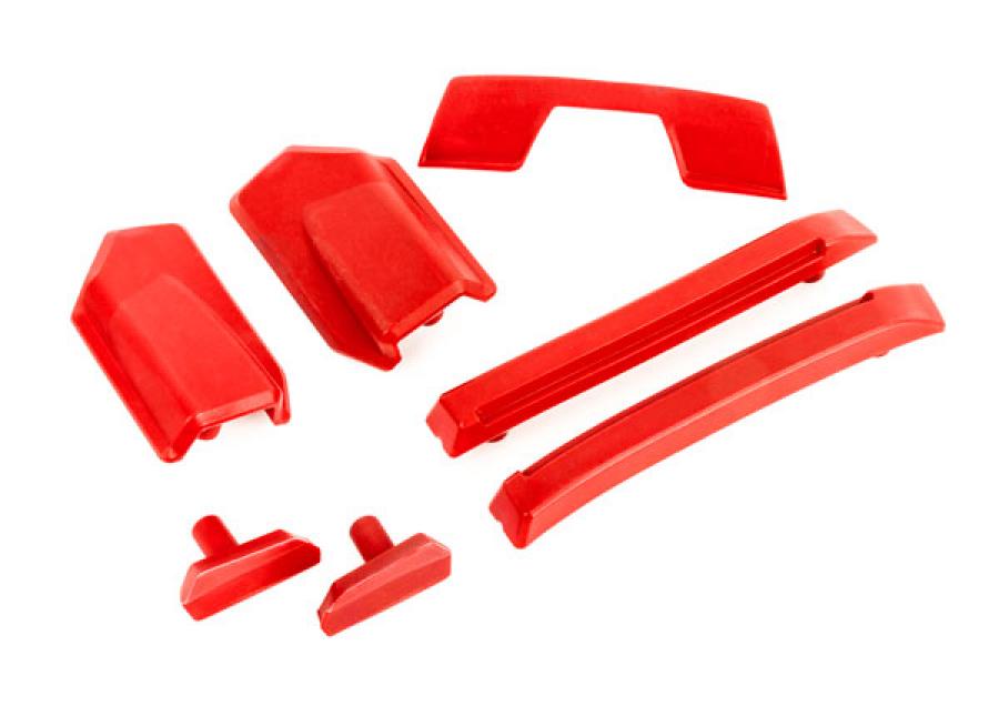 Traxxas Body Reinforcement & Roof Skidpads Red Sledge TRX9510R