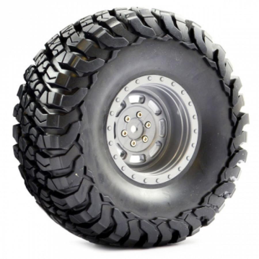 FASTRAX 1:10 CRAWLER GRANITE 2.2 SCALE WHEEL ø140MM TYRE (GREY)