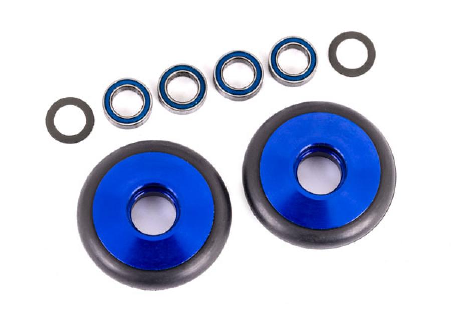 Traxxas Wheel Set Alu Blue Wheelie Bar  Drag Slash TRX9461X