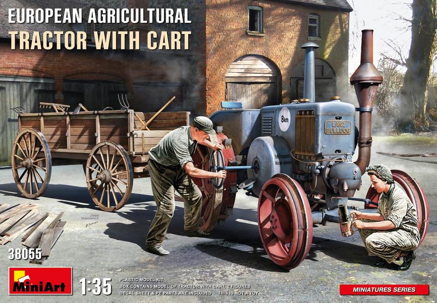 1/35 European Agricultural Tractor with Cart