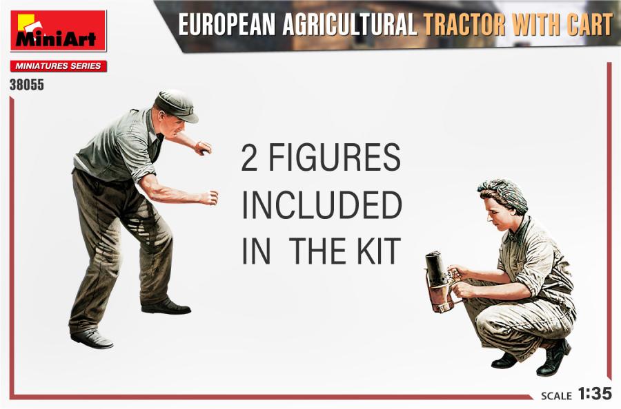1/35 European Agricultural Tractor with Cart
