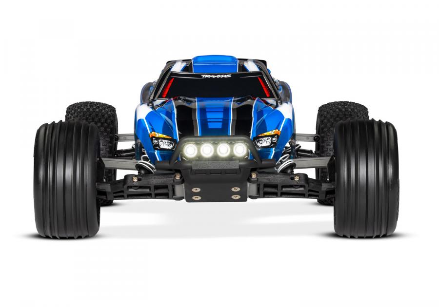 Traxxas Rustler 2WD 1/10 RTR TQ Blue LED RC-auto + akku ja laturi TRX37054-61-BLU