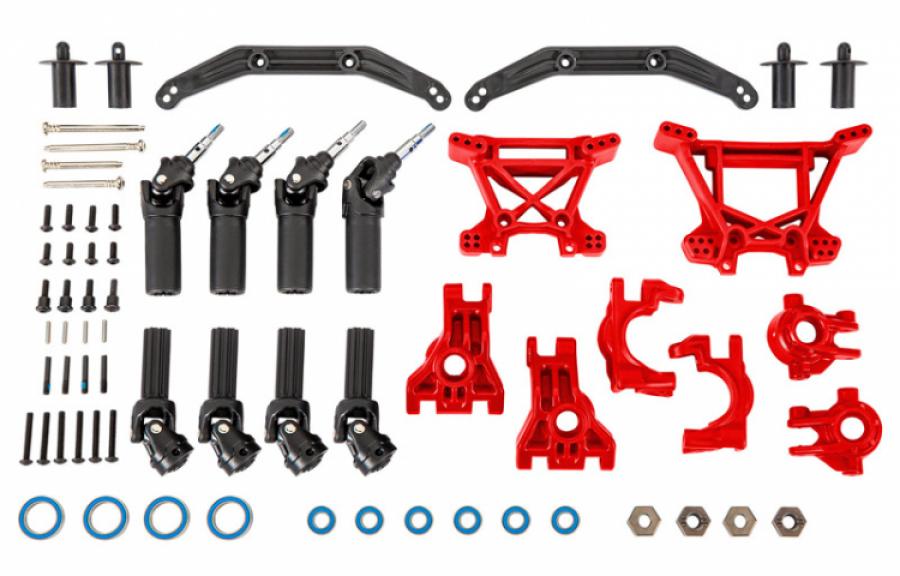 Traxxas Upgrade Kit Heavy Duty Red Hoss, Rustler, Slash - 4x4 TRX9080R