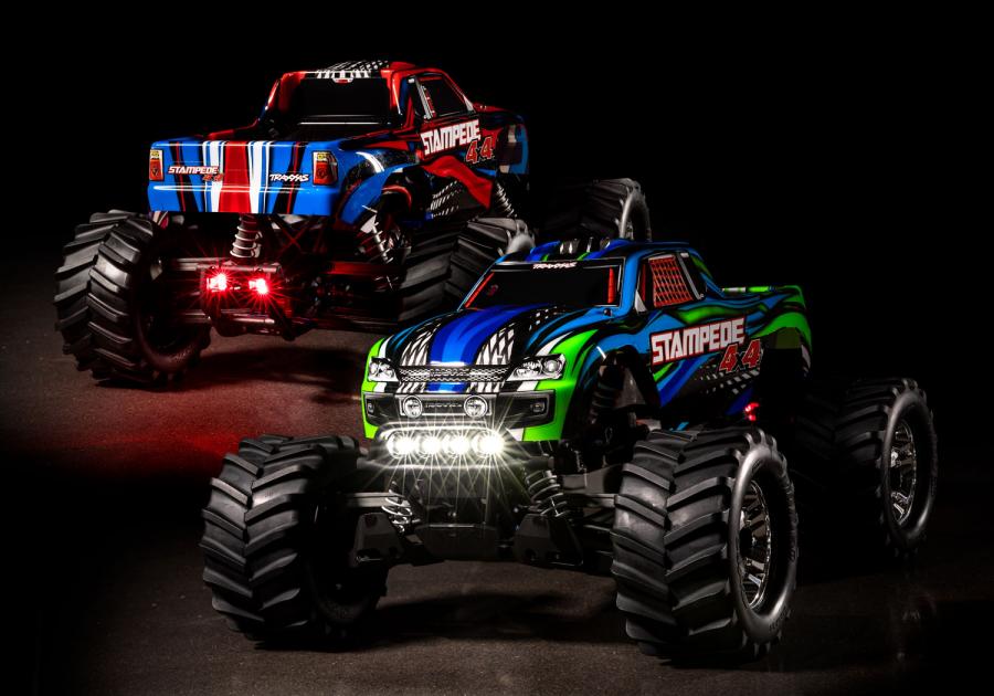 Traxxas Stampede 4x4 1/10 RTR TQ Red LED RC-auto + akku ja laturi TRX67054-61-BLU