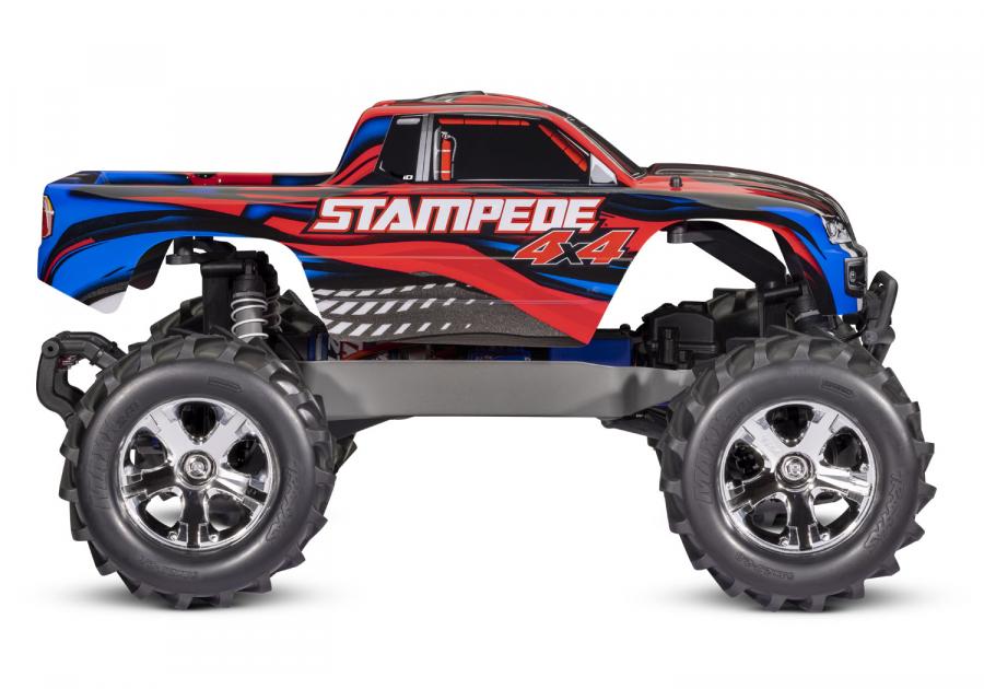 Traxxas Stampede 4x4 1/10 RTR TQ Red LED RC-auto + akku ja laturi TRX67054-61-BLU