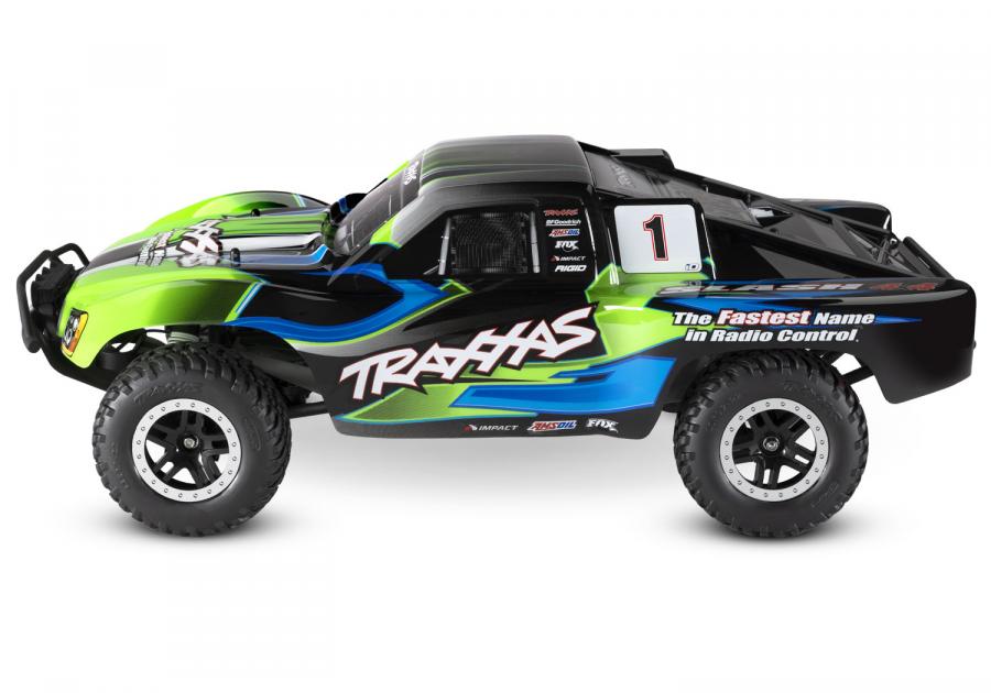 Traxxas Slash 4x4 XL-5 1/10 RTR TQ Green LED RC-auto + akku ja laturi TRX68054-61-GRN
