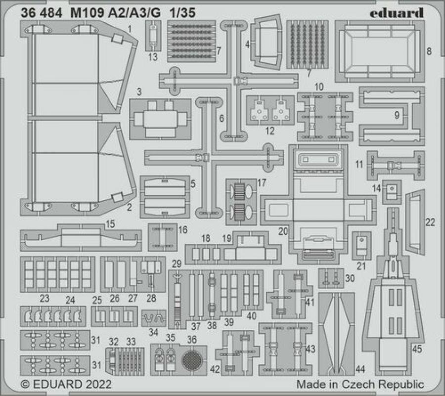 1/35 M109 A2/A3/G Pe Set for Italeri kit