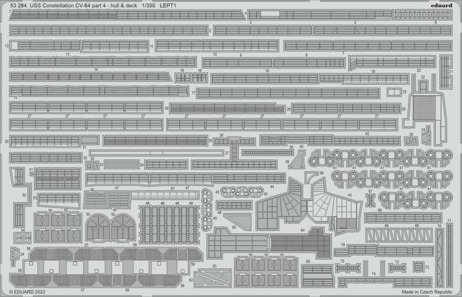 1/350 USS Constellation CV-64 part 4 - hull & deck set