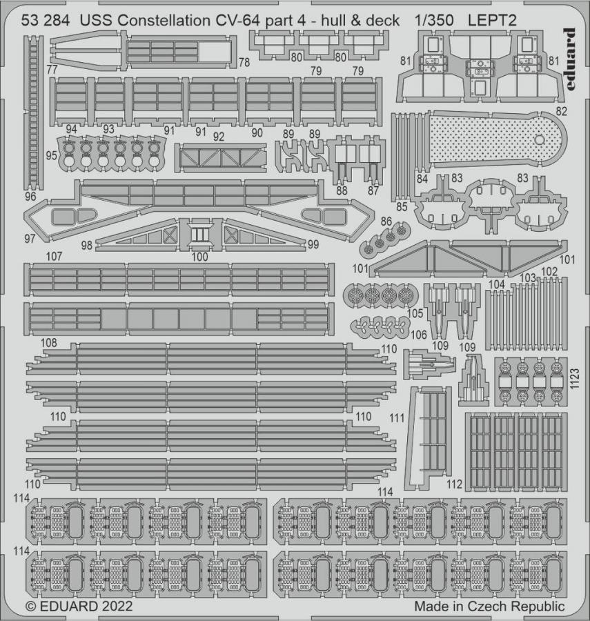 1/350 USS Constellation CV-64 part 4 - hull & deck set