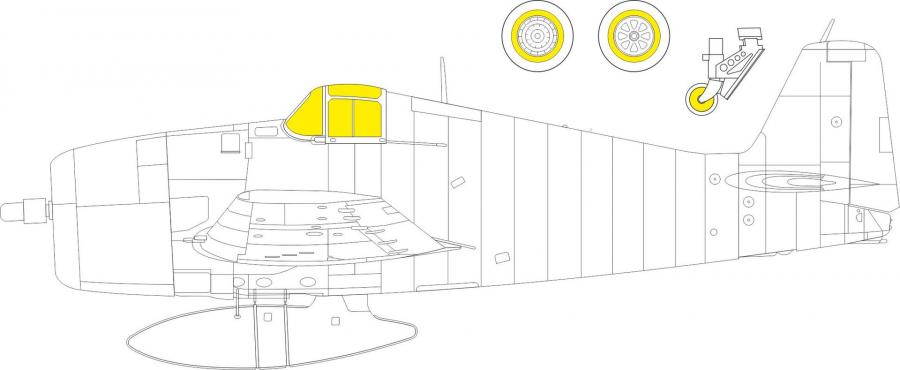 1/48 F6F-5 TFace Masking set for Eduard kit