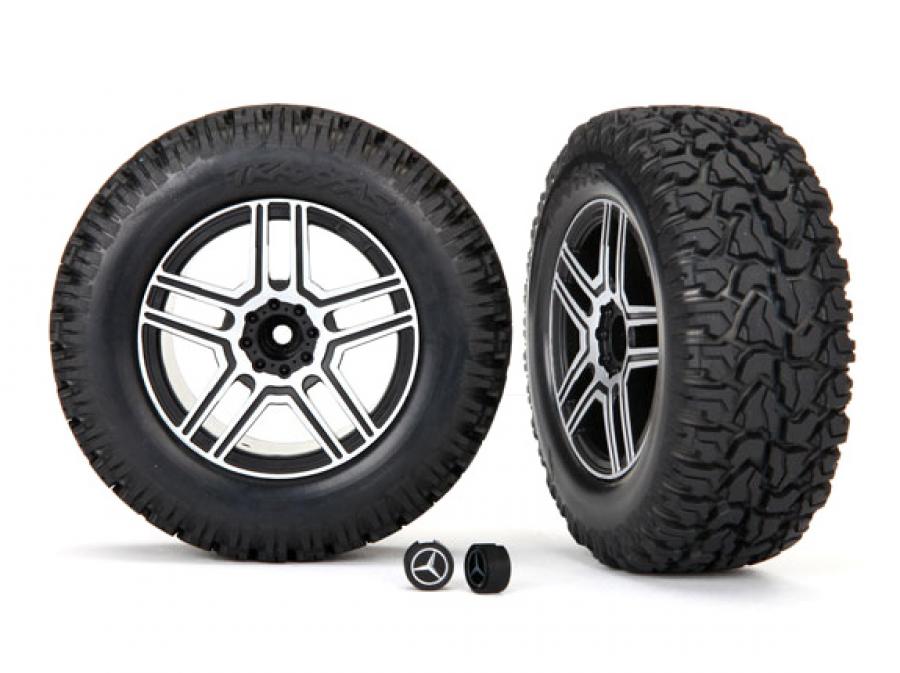 Traxxas Tires & Wheels 2,6" Crawler Mercedes G500 (Requires Stub Axle #8255A) TRX8872