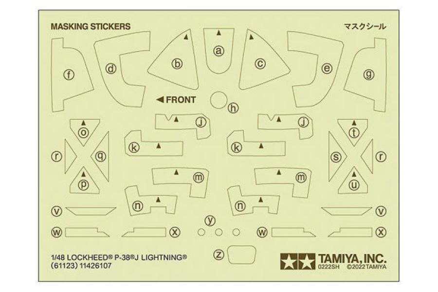 Tamiya 1/48 Lockheed P-38J Lightning pienoismalli