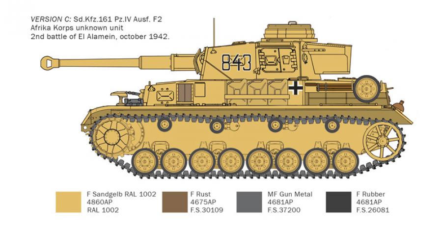 Italeri 1:35 Pz. IV F1/F2/G With Afrika Korps
