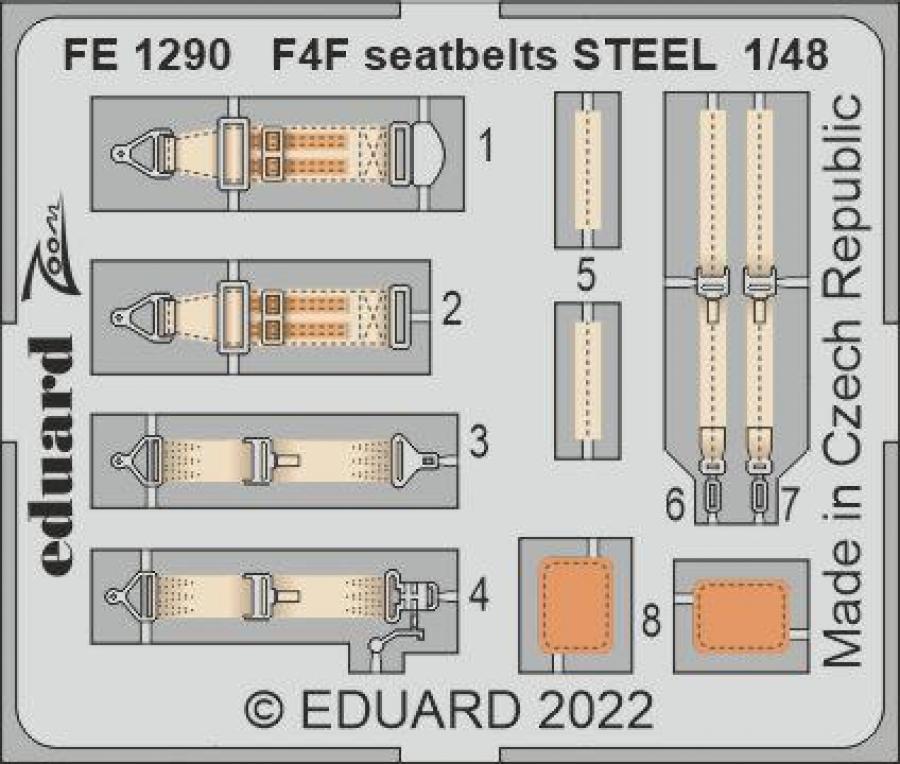 1/48 F4F seatbelts for Eduard kit