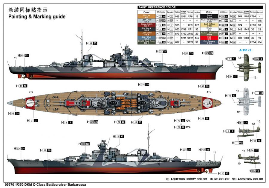 1/350 DKM O Class Battlecruiser Barbarossa