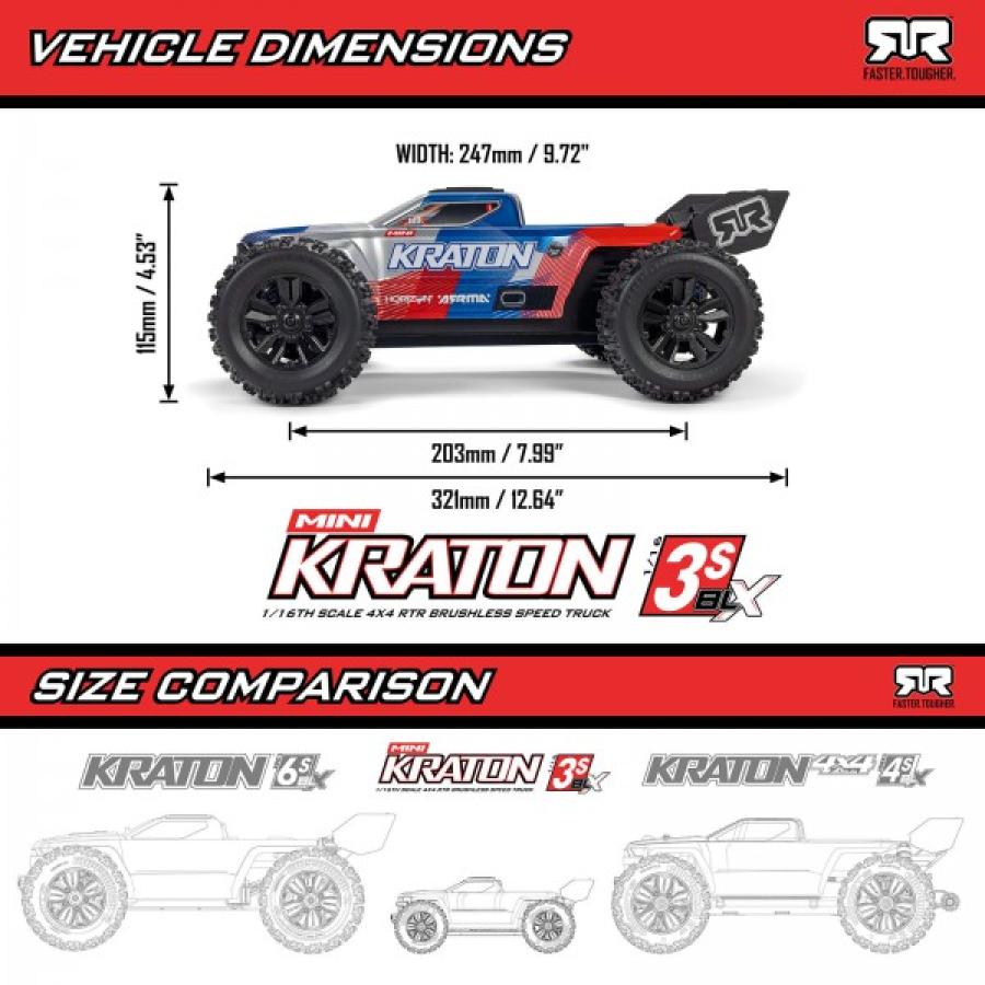 1/16 MINI KRATON 3S DSC 4X4 RTRbasic Brushless Speed Truck