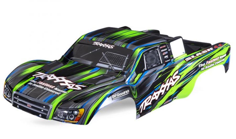 Traxxas Body Slash 4x4 Green (for Clipless Mounting)) TRX6932-GRN