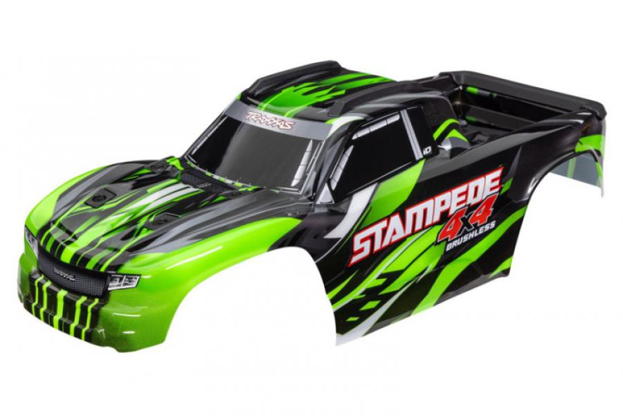 Traxxas Body Stampede 4x4 Green (for Clipless Mounting)) TRX6762-GRN