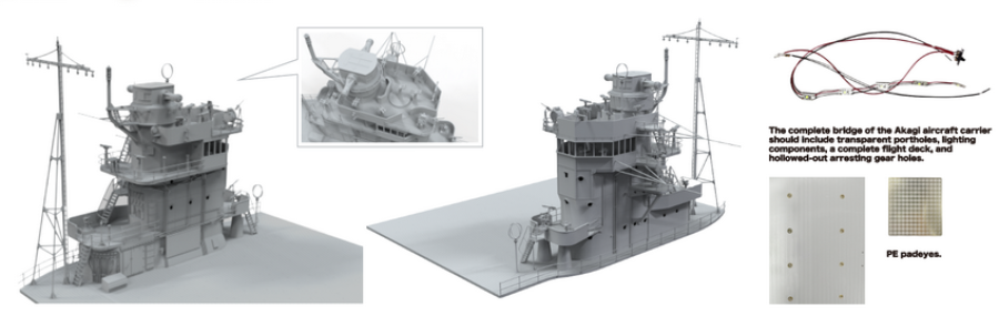 Border 1/35 Akagi Bridge w/ Flight Deck