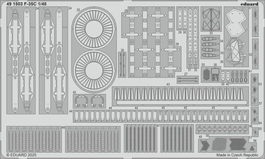 Eduard 1/48 F-35C Detail set for TAMIYA kit