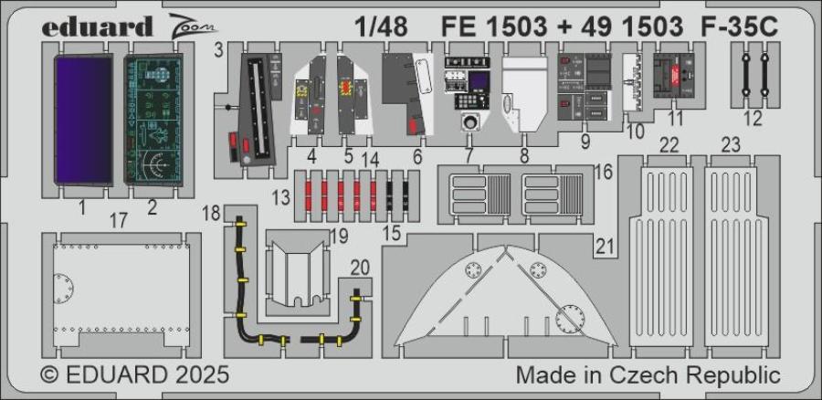 Eduard 1/48 F-35C Detail set for TAMIYA kit