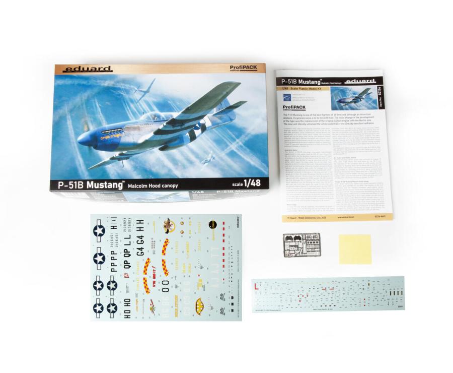 Eduard 1/48 P-51B Mustang Malcom Hood canopy, Profipack