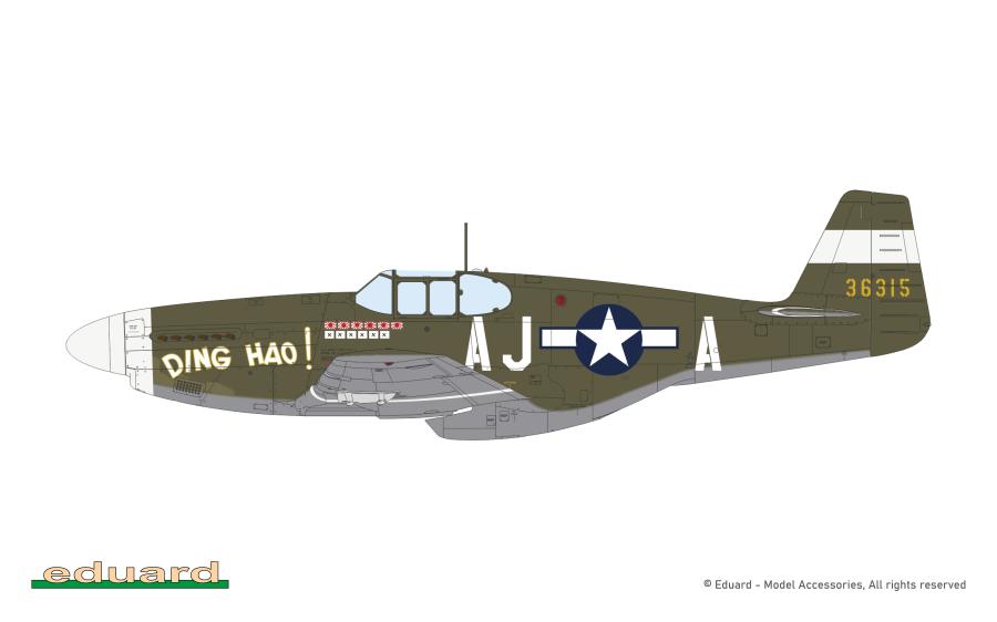 Eduard 1/48 P-51B/C Mustang Birdcage canopy (weekend edition)
