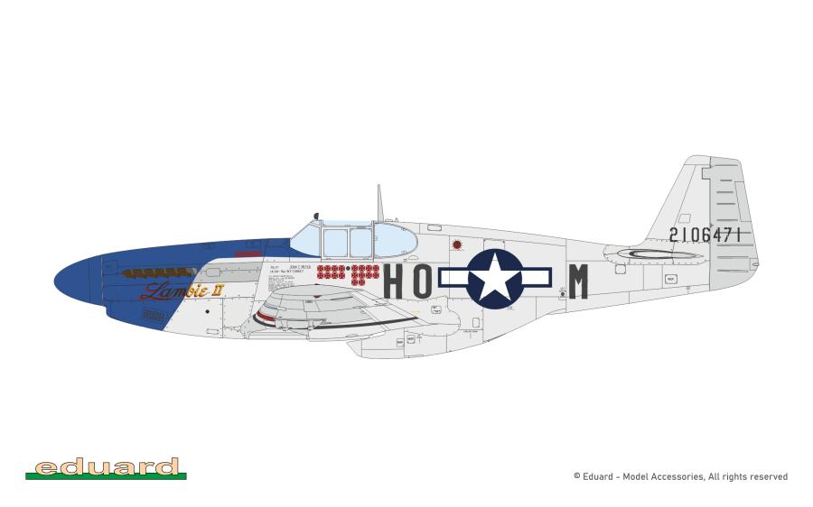 Eduard 1/48 P-51B/C Mustang Birdcage canopy (weekend edition)