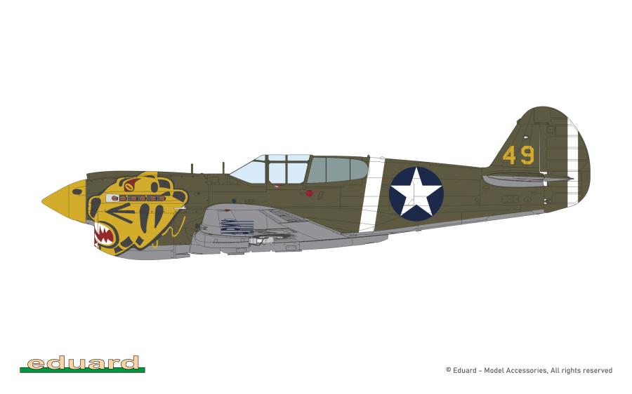 Eduard 1/48 Pacific Star P-40E Warhawk Dual Combo