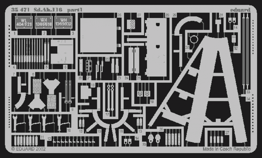 Eduard 1/35 18t Zugkraftwagen Trailer Detail set for Tamiya kit #35246