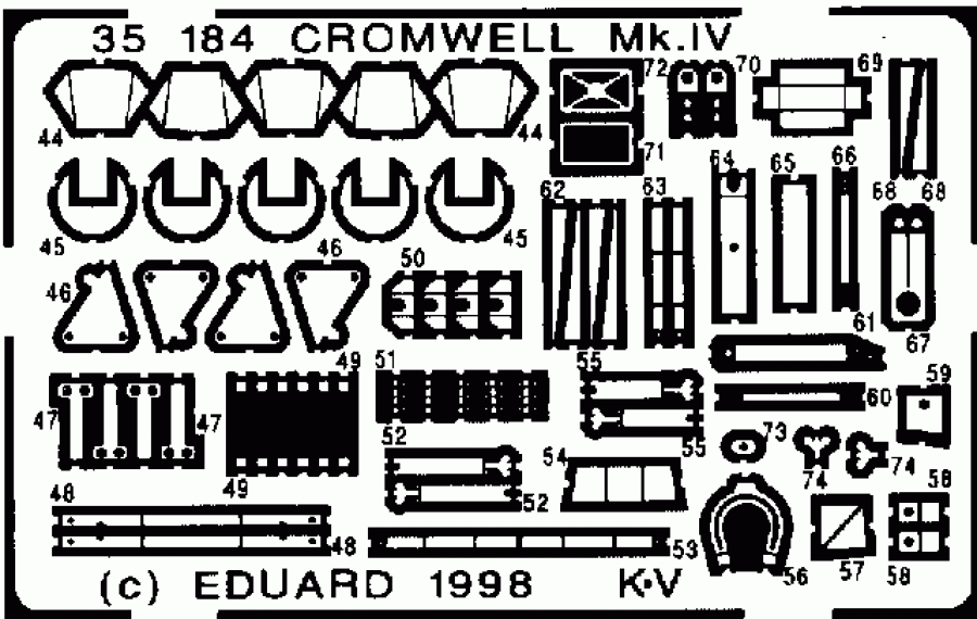 Eduard 1/35 Cromwell MK IV Detail set for Tamiya kit