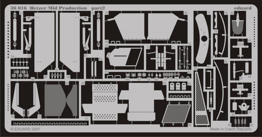 Eduard 1/35 Hetzer Mid Prod. Detail set for Tamiya kit