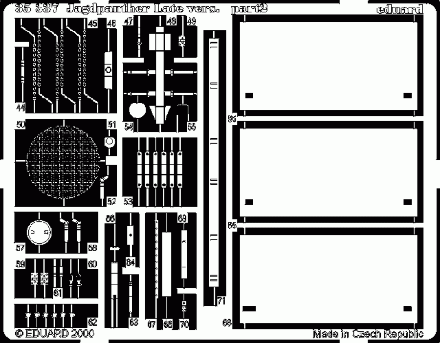 Eduard 1/35 Jagdpanther late Detail set for Tamiya kit