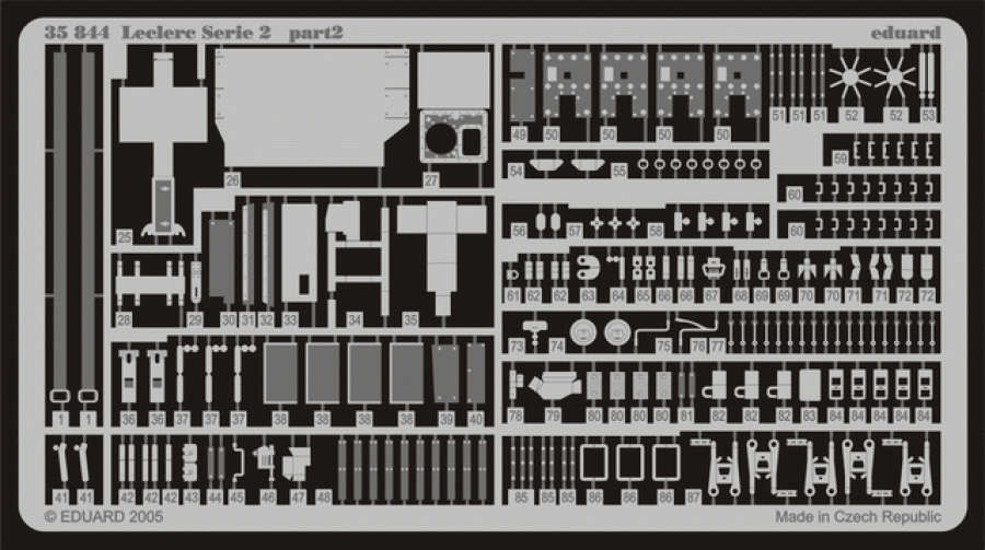 Eduard 1/35 Leclerc Serie 2 Detail set for Tamiya kit