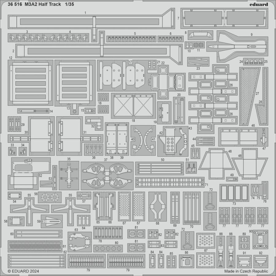 Eduard 1/35 M3A2 Half Track PE set for TAMIYA kit