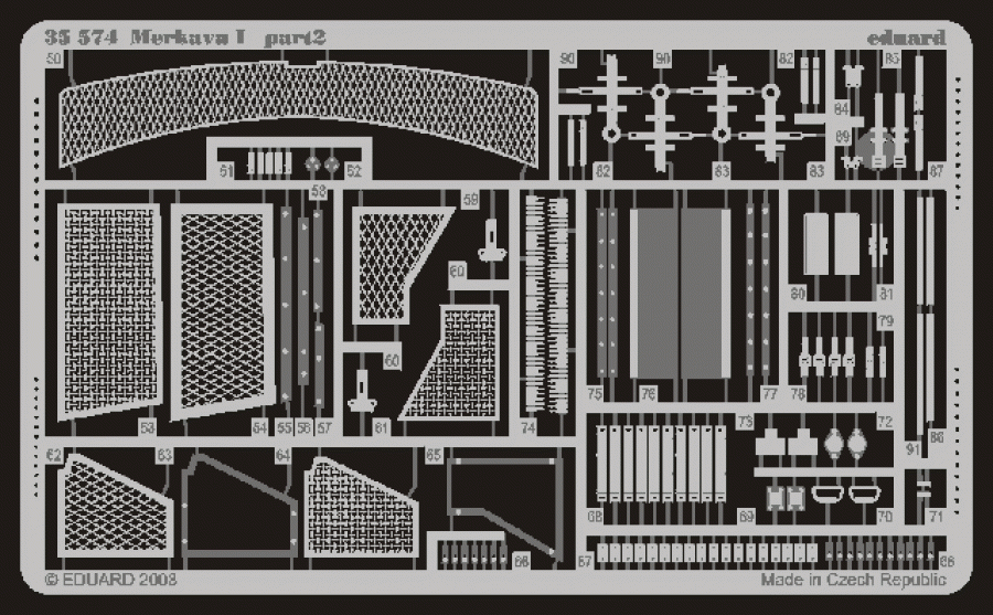 Eduard 1/35 Merkava I Detail set for Tamiya kit