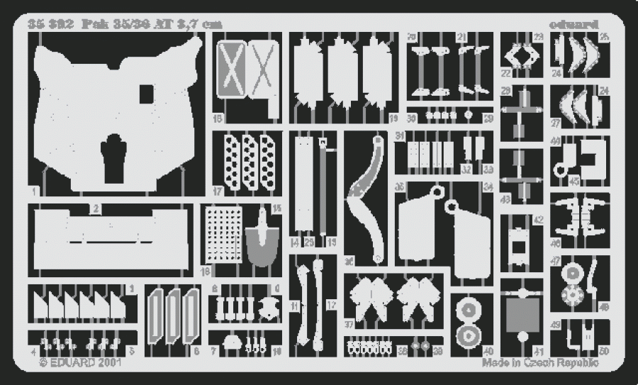 Eduard 1/35 Pak 35/36 37mm Detail set for Tamiya kit #35035