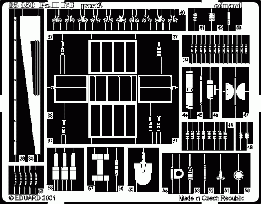 Eduard 1/35 Panzer II Ausf. F/G Detail set for Tamiya kit #35009