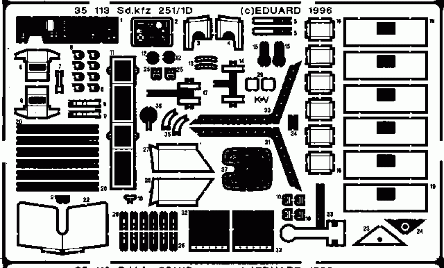 Eduard 1/35 Sd.Kfz. 251/1 Ausf. D Detail set for Tamiya kit