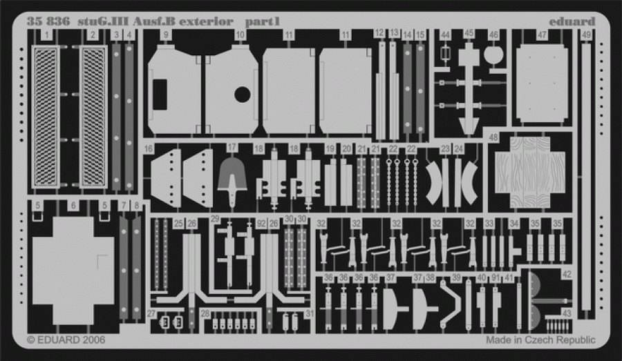 Eduard 1/35 StuG.III Ausf.B Detail set for Tamiya kit