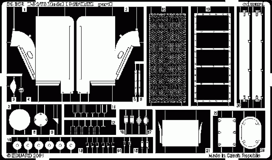 Eduard 1/35 T-34/76 Model 1943/ChTZ Detail set for Tamiya kit #35149