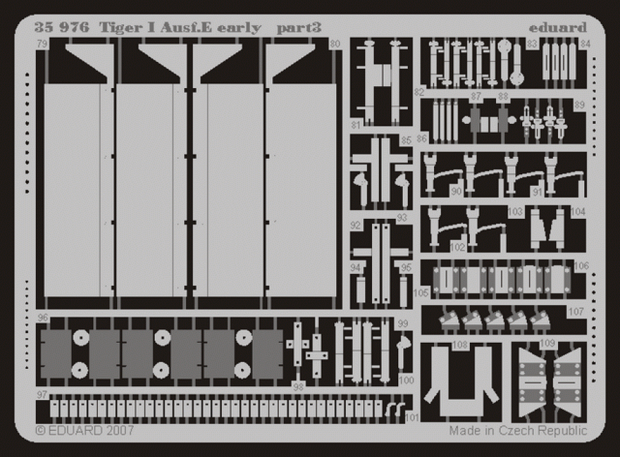 Eduard 1/35 Tiger I Ausf.E early Detail set for Tamiya kit