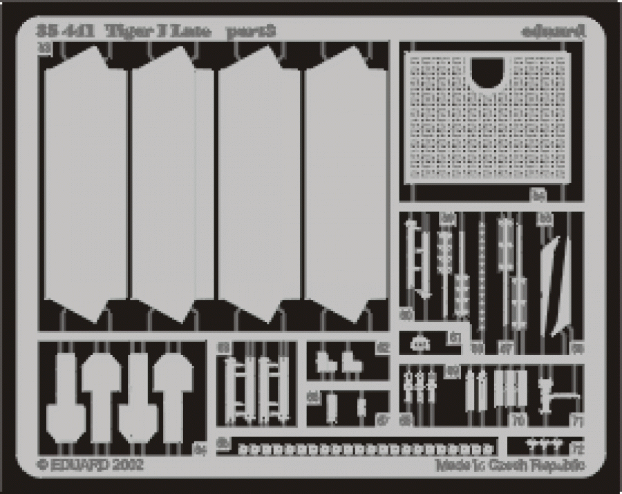 Eduard 1/35 Tiger I Late Detail Set for Tamiya kit #35146