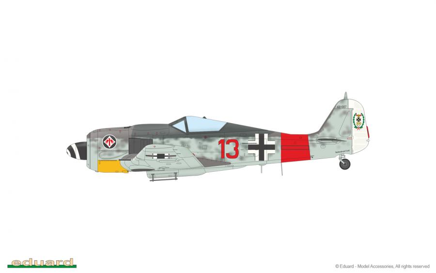 Eduard 1/48 Fw 190A-7, Profipack pienoismalli