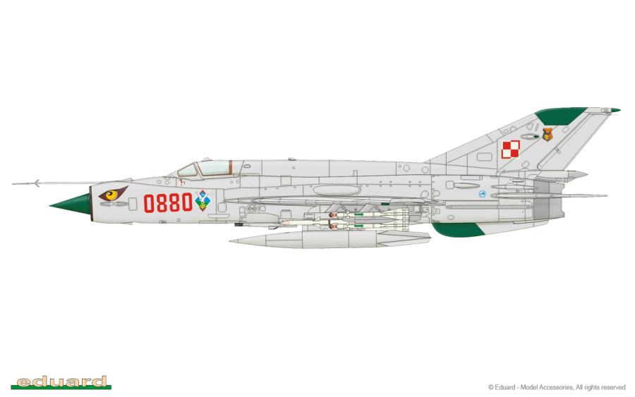 Eduard 1/48 MiG-21BIS Profipack (Suomi siirtokuvilla)