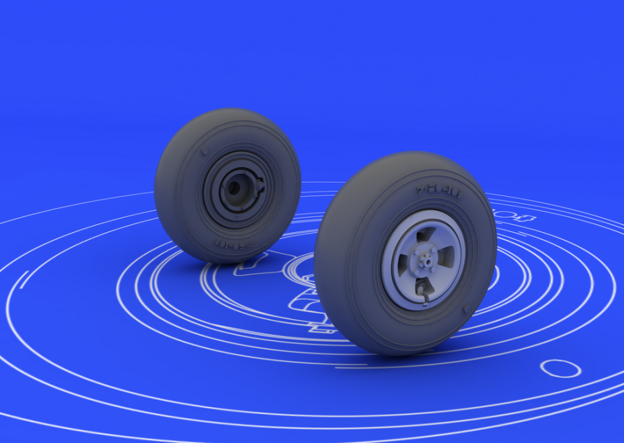 Eduard 1/48 Spitfire wheels (4 spoke) for Eduard kit