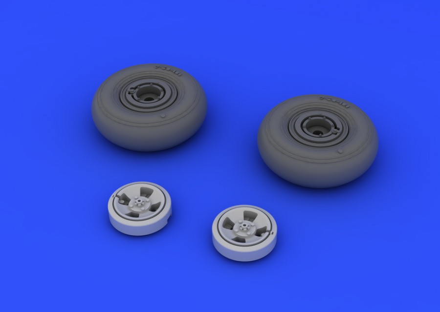 Eduard 1/48 Spitfire wheels (4 spoke) for Eduard kit